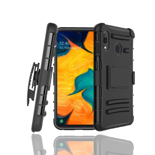 Strike Rugged Belt Clip Case for Samsung Galaxy A30 (Black)