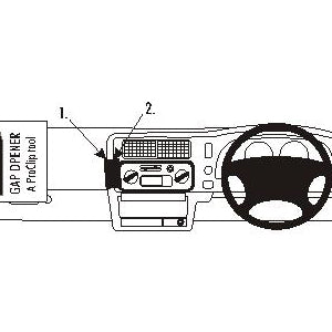 ClicOn No Holes Dash Mount for Mitsubishi Triton 97-06