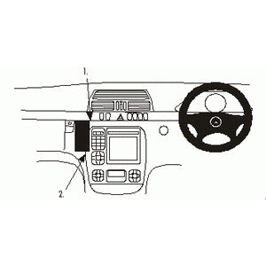 ClicOn No Holes Dash Mount for Mercedes Benz S-Class 00-02