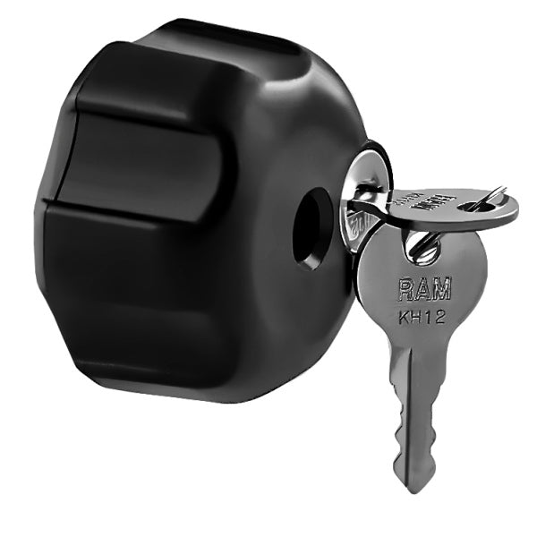 RAM Locking Knob w/ 1/4-20 Brass Hole for B Size Arms (RAM-KNOB3LU)