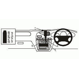 ClicOn No Holes Dash Mount for Daewoo Leganza 97-02