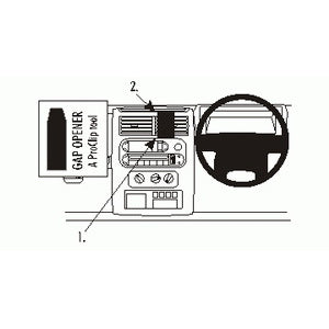 ClicOn No Holes Dash Mount for Jeep Wrangler 03-06