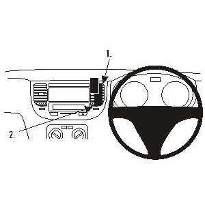 ClicOn No Holes Dash Mount for Kia Rio 06-11