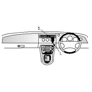 ClicOn No Holes Dash Mount for Jaguar XK8 97-06