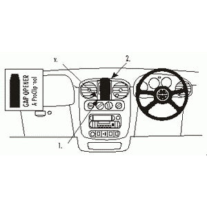 ClicOn No Holes Dash Mount for Chrysler PT Cruiser 00-05