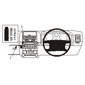 ClicOn No Holes Dash Mount for Volkswagen Touareg 03-09