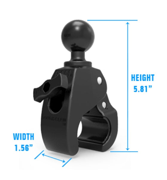 RAM Medium Tough-Claw™ with 1.5" Rubber Ball (RAP-404U)