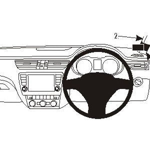 ClicOn No Holes Dash Mount for Skoda Octavia RS 13-14