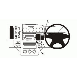 ClicOn No Holes Dash Mount for Nissan X-Trail Series 2 04-07