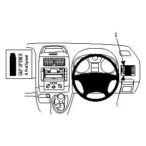 ClicOn No Holes Dash Mount for Fiat Scudo 07-14