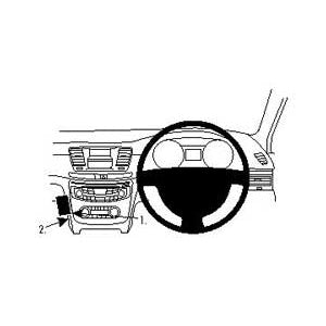 ClicOn No Holes Dash Mount for Peugeot 508 11-14