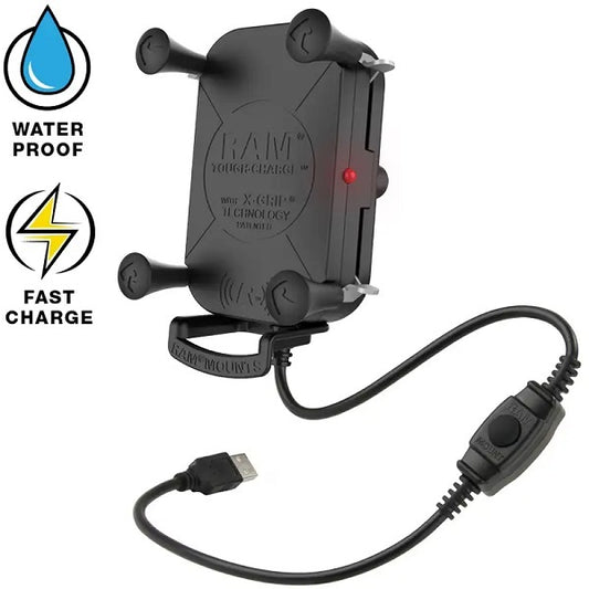 RAM® Tough-Charge™ with X-Grip® Tech Waterproof Wireless Charging Holder (RAM-HOL-UN12WB)