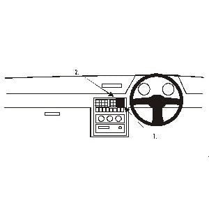 ClicOn No Holes Dash Mount for Hyundai Elantra 91-94