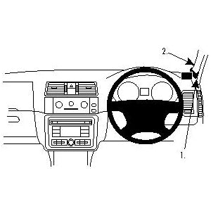 ClicOn No Holes Dash Mount for Skoda Fabia 08-14