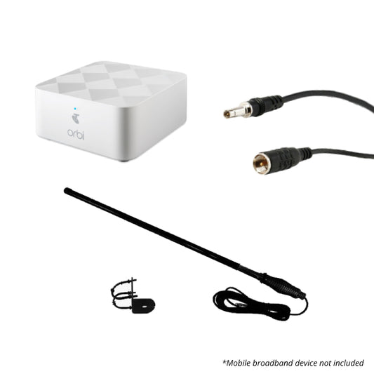 Telstra Netgear Orbi 4GX Router Patch Lead & Bullbar Mount Antenna Bundle